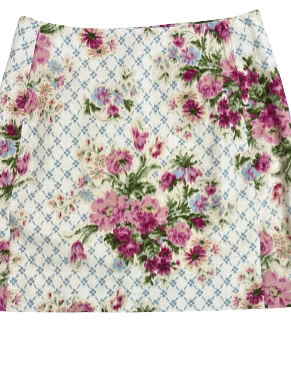 Sézane Floral Linen Vest Top & Skirt Set Zelinda Malia Cream Pink Sz 34 36 US 4 - Picture 5 of 13